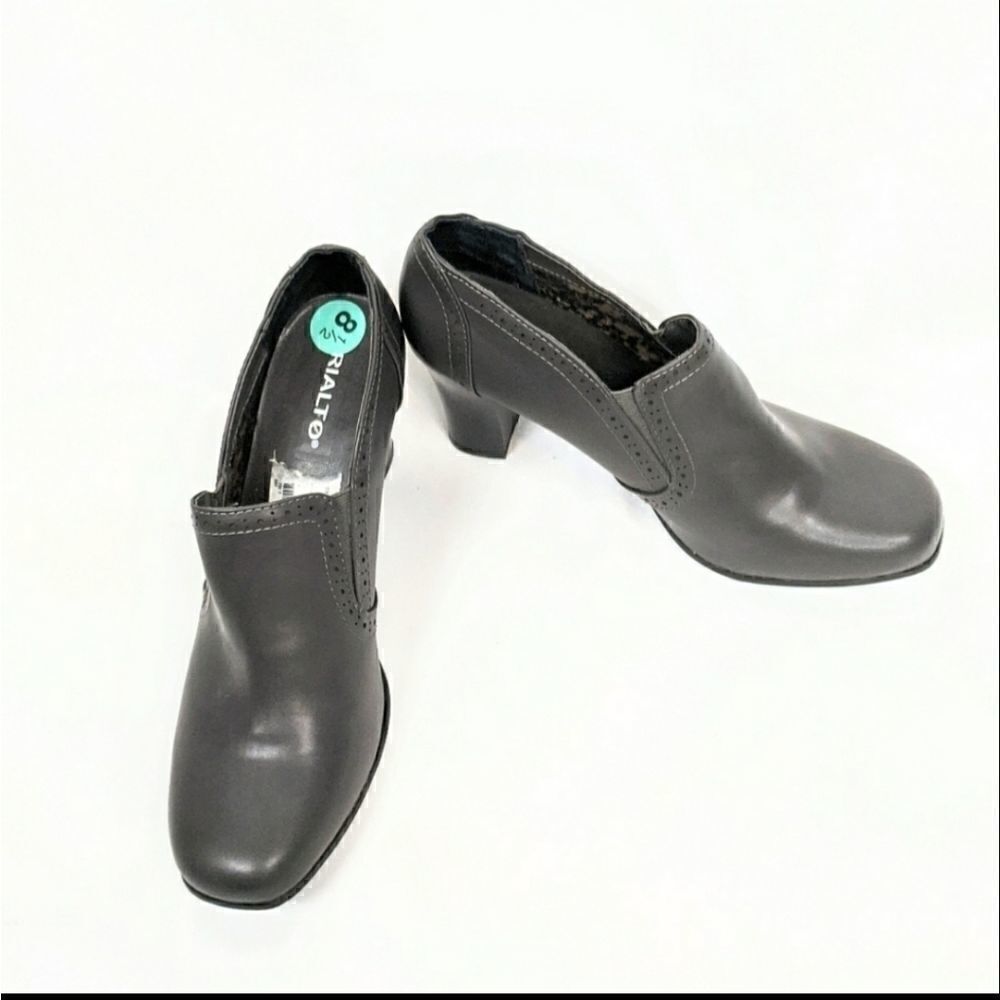 Rialto Nora Heeled Shoe Booties In Grey 8.5